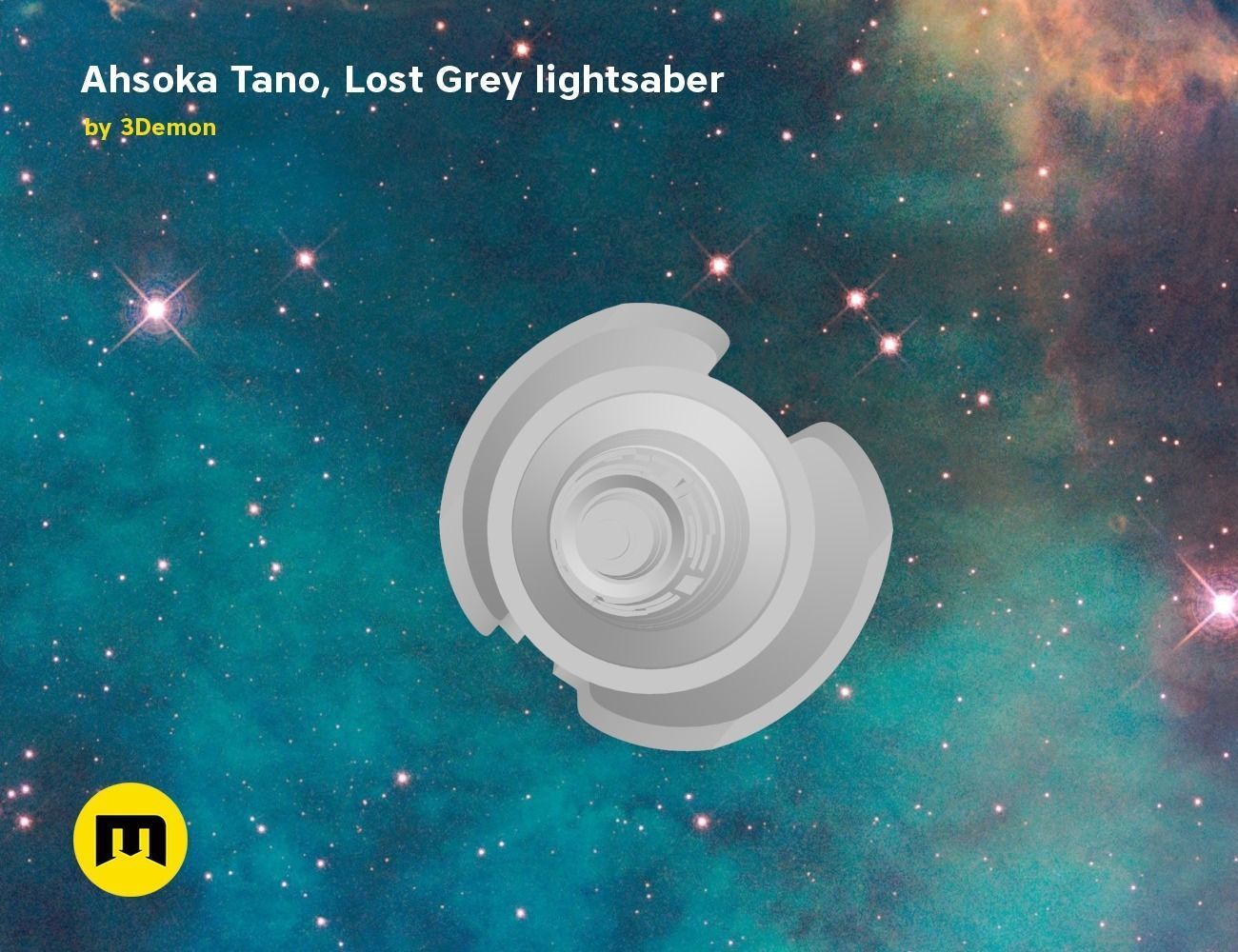 Ahsoka Tano Lost Grey lightsaber 3D print model_19