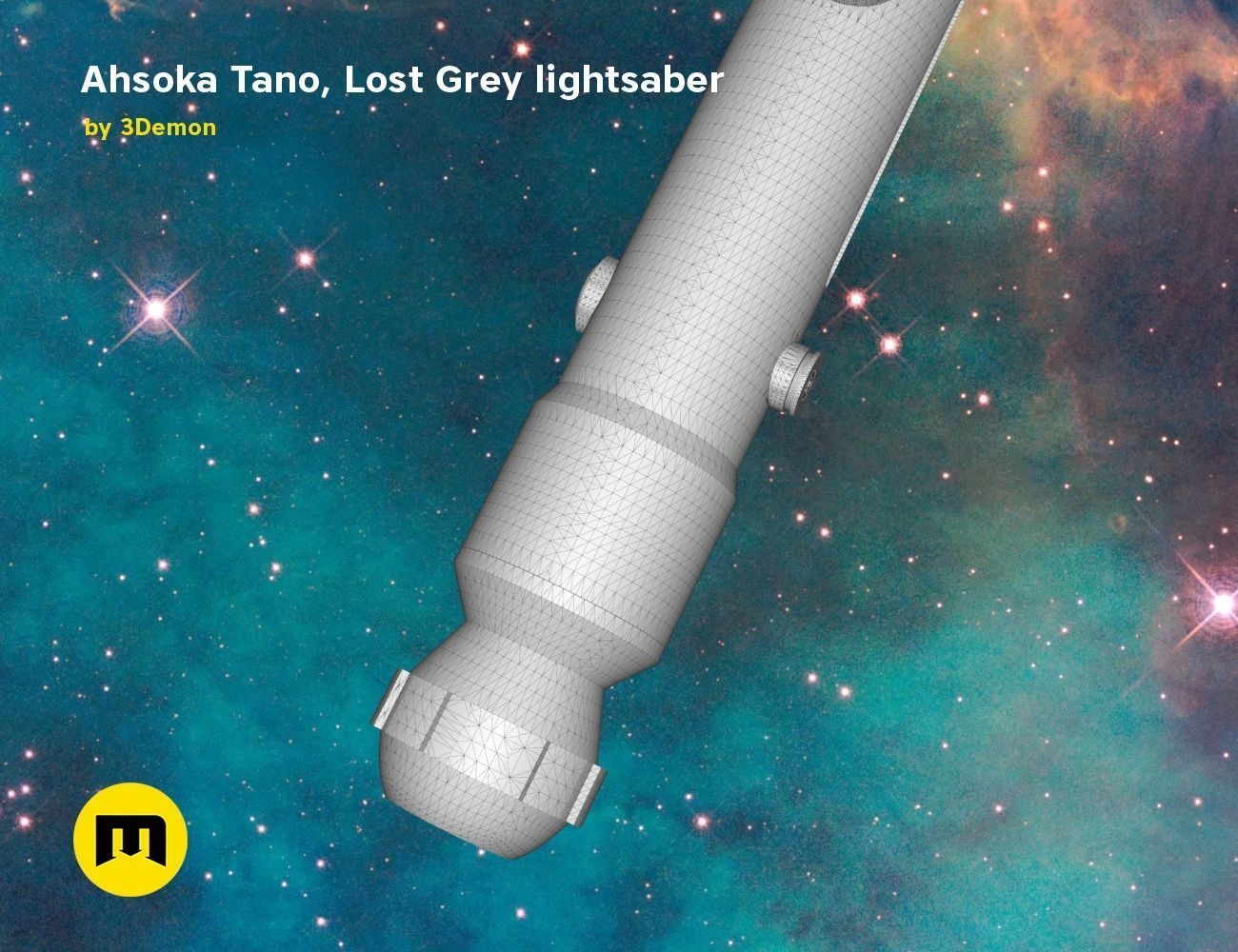 Ahsoka Tano Lost Grey lightsaber 3D print model_22