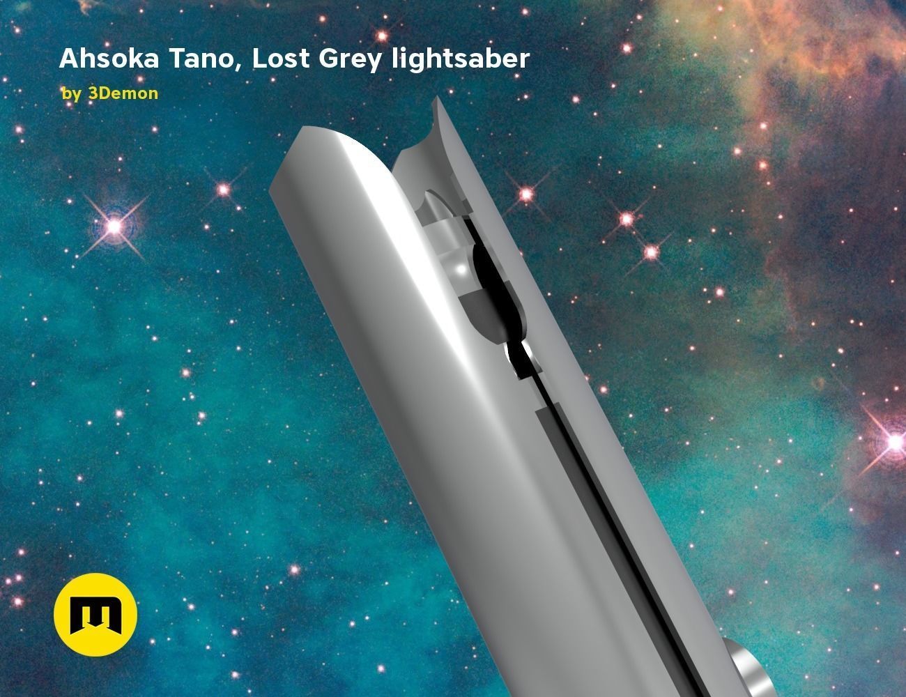 Ahsoka Tano Lost Grey lightsaber 3D print model_7