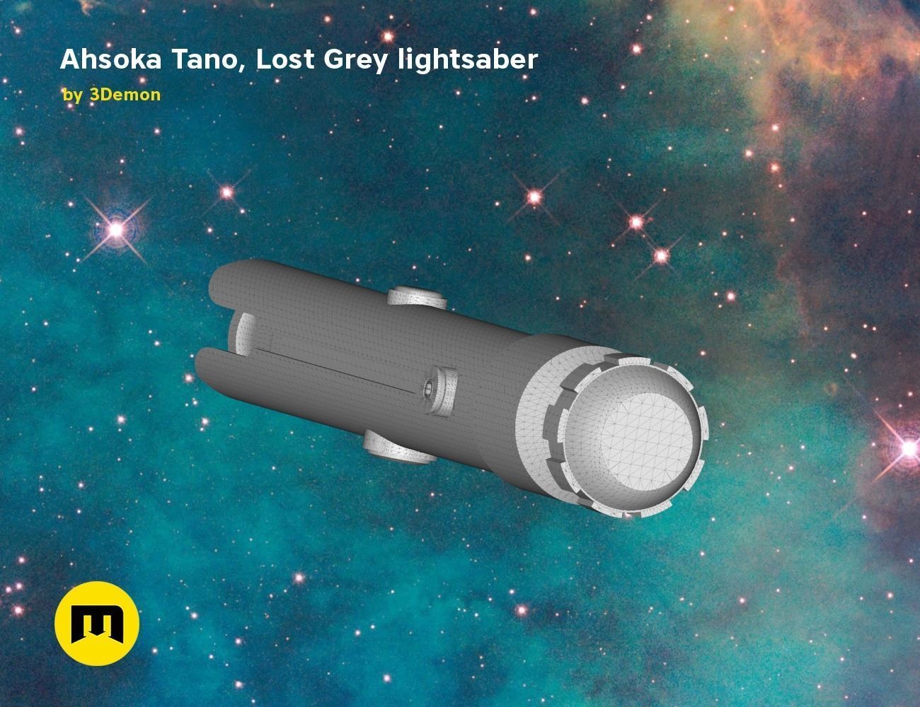 Ahsoka Tano Lost Grey lightsaber 3D print model_23
