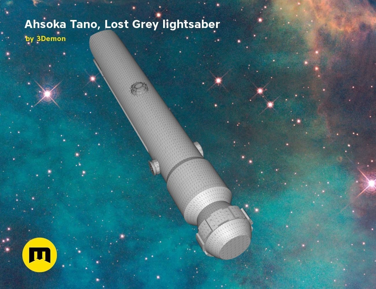 Ahsoka Tano Lost Grey lightsaber 3D print model_20
