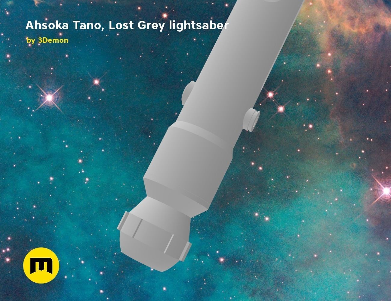 Ahsoka Tano Lost Grey lightsaber 3D print model_13