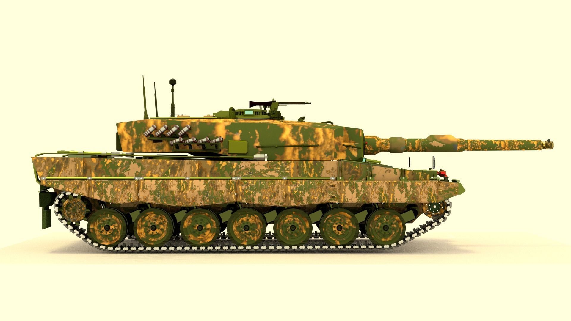 Tank Leopard 3D model_3