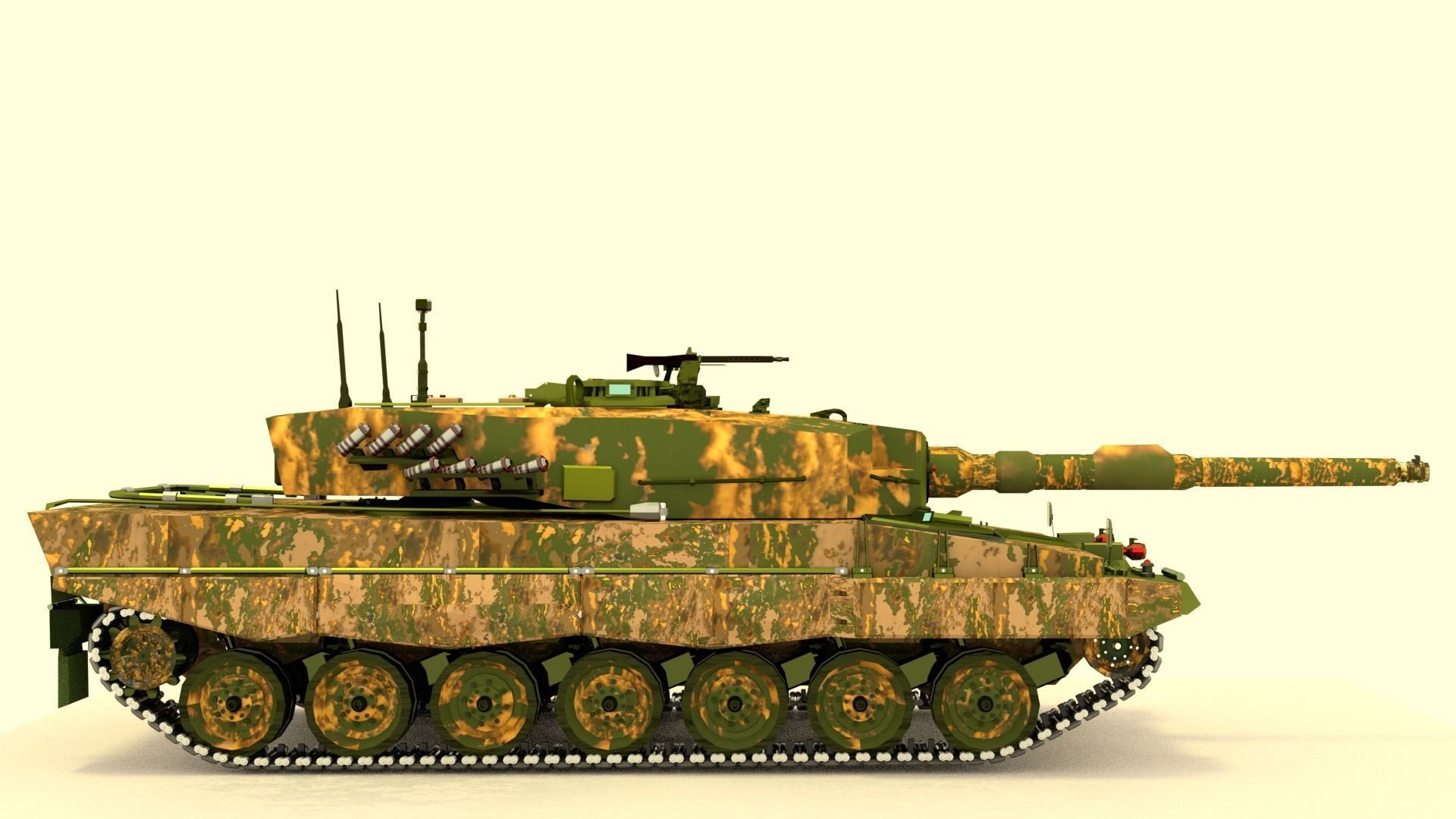 Tank Leopard 3D model_1
