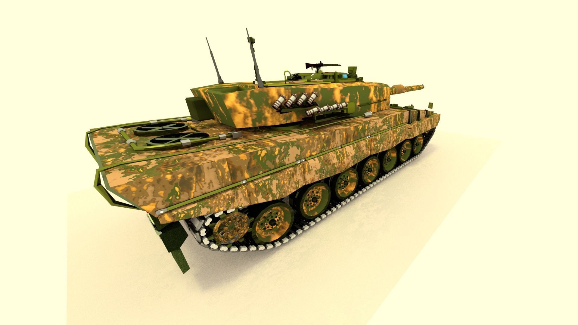 Tank Leopard 3D model_8