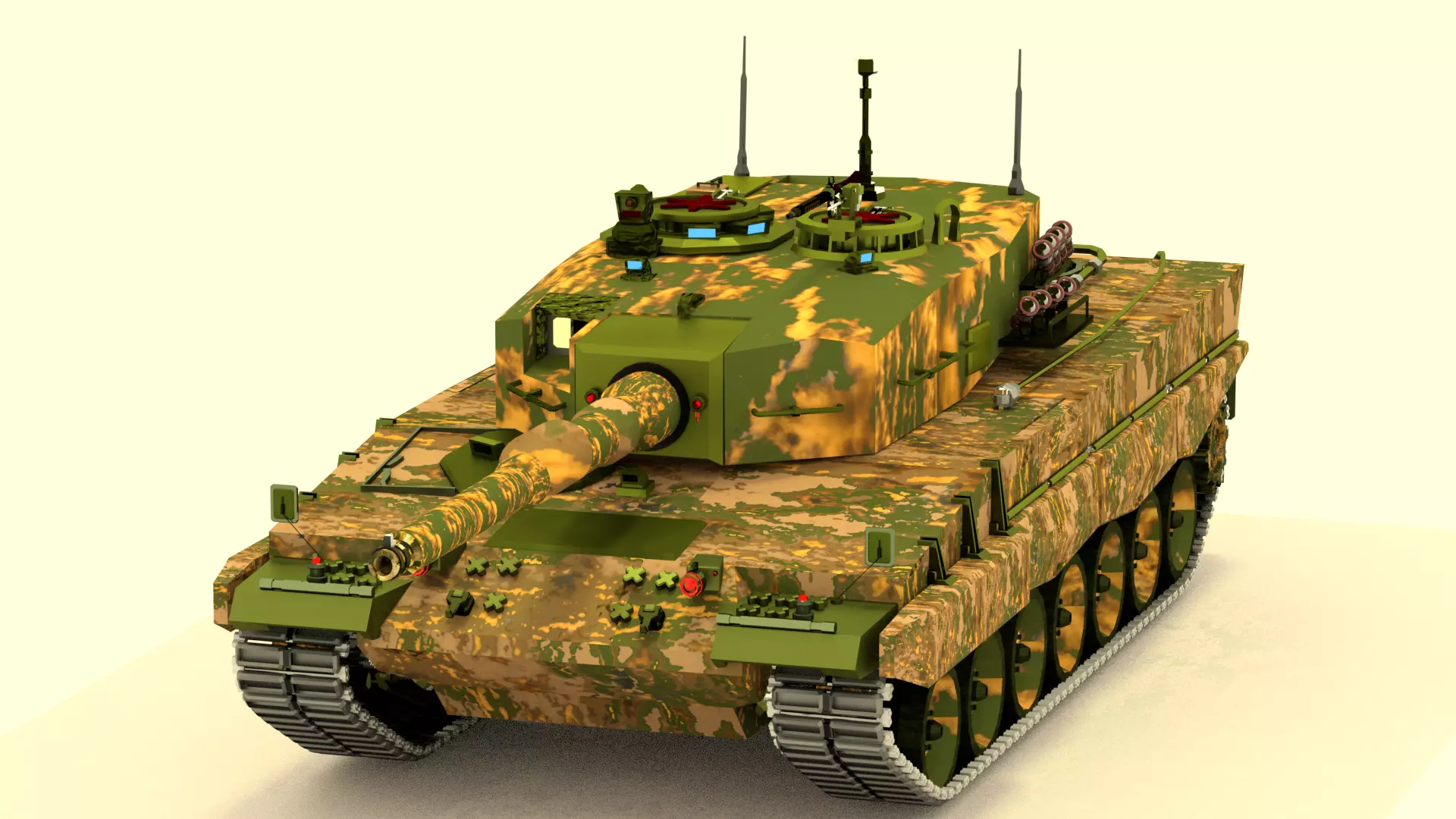 Tank Leopard 3D model_0