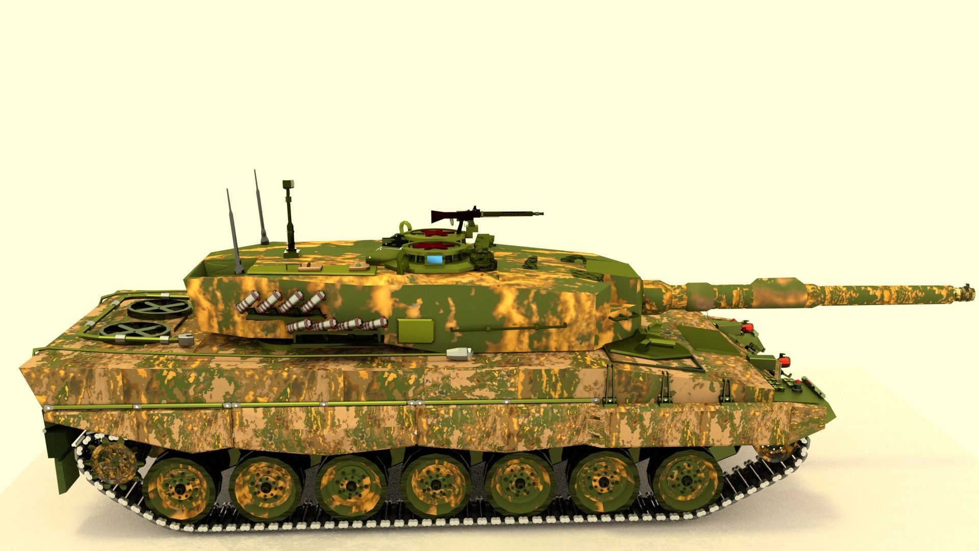 Tank Leopard 3D model_11