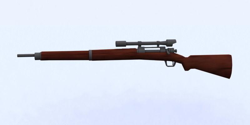 M1903 Sniper rifle model 3D Low-poly 3D model_6
