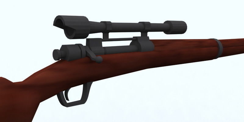 M1903 Sniper rifle model 3D Low-poly 3D model_2