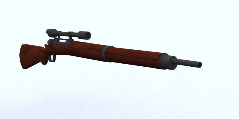 M1903 Sniper rifle model 3D Low-poly 3D model_3