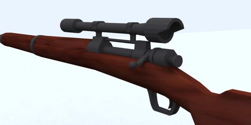 M1903 Sniper rifle model 3D Low-poly 3D model_1