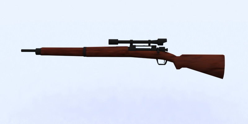 M1903 Sniper rifle model 3D Low-poly 3D model_5