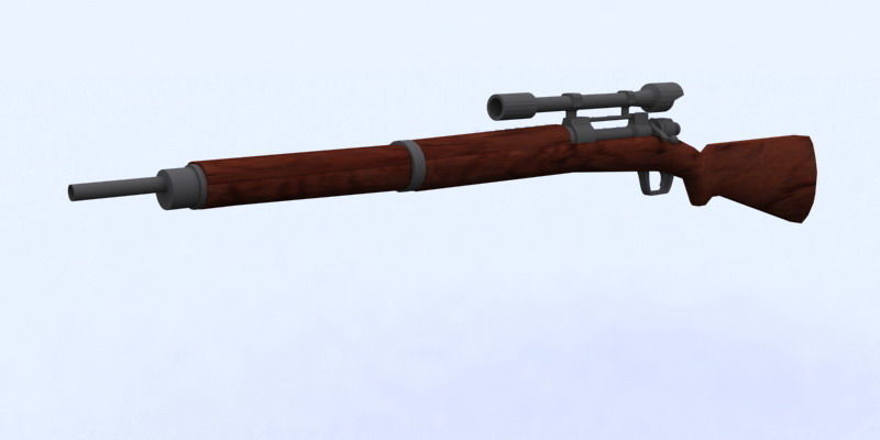 M1903 Sniper rifle model 3D Low-poly 3D model_4