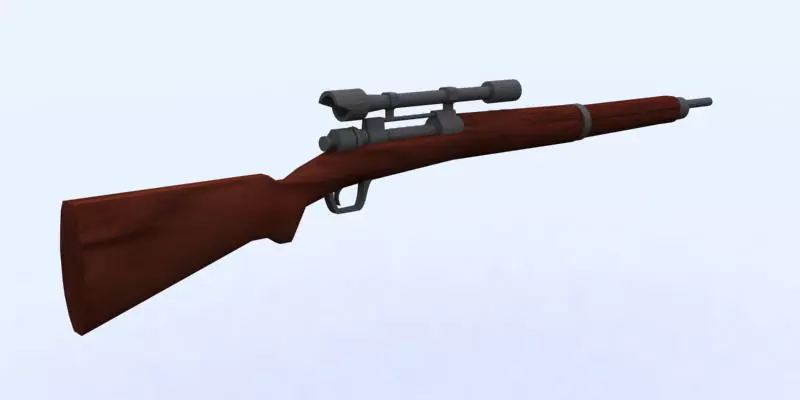 M1903 Sniper rifle model 3D Low-poly 3D model_0
