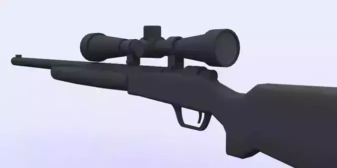 M24 Sniper riffle model 3D Low-poly 3D model