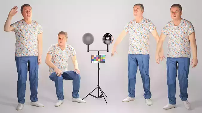 Animated surgeon walking waving sitting 70