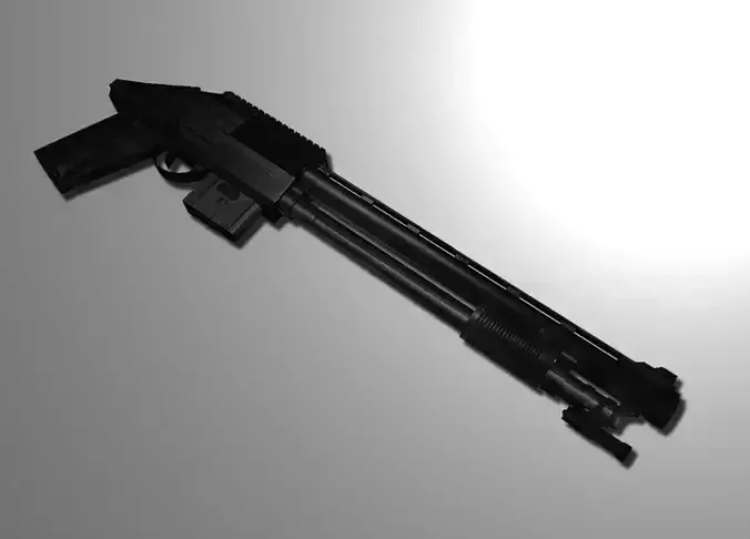 Remington 870 shot gun model 3d