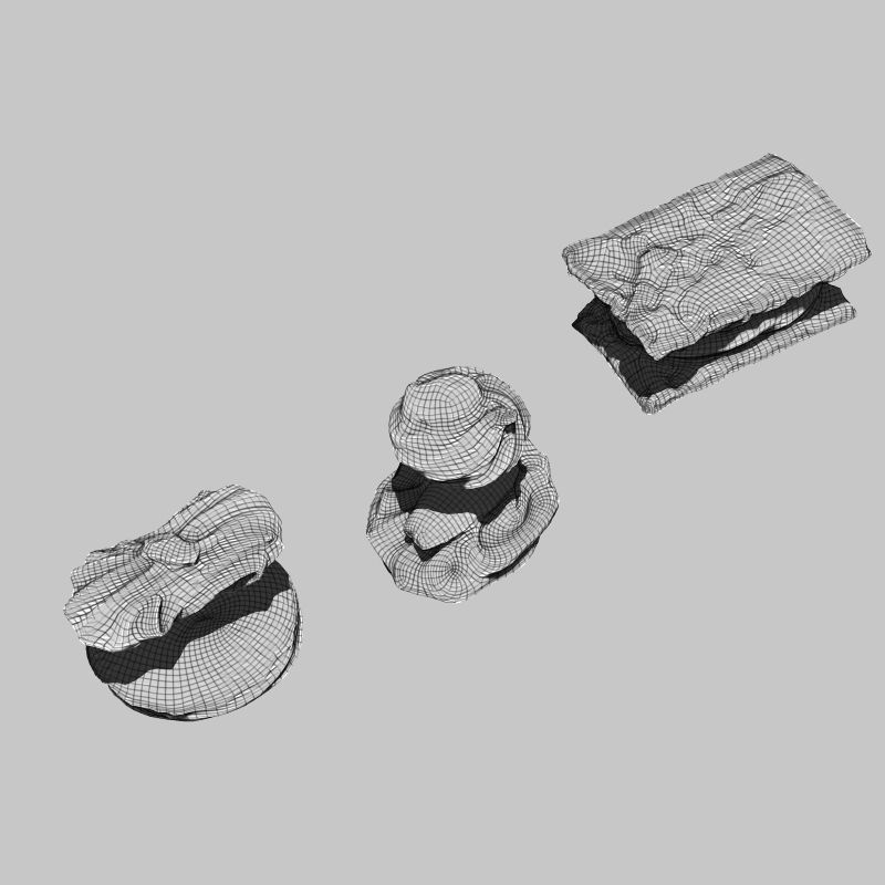 Cookie Collection 2 pastries Low-poly 3D model_1