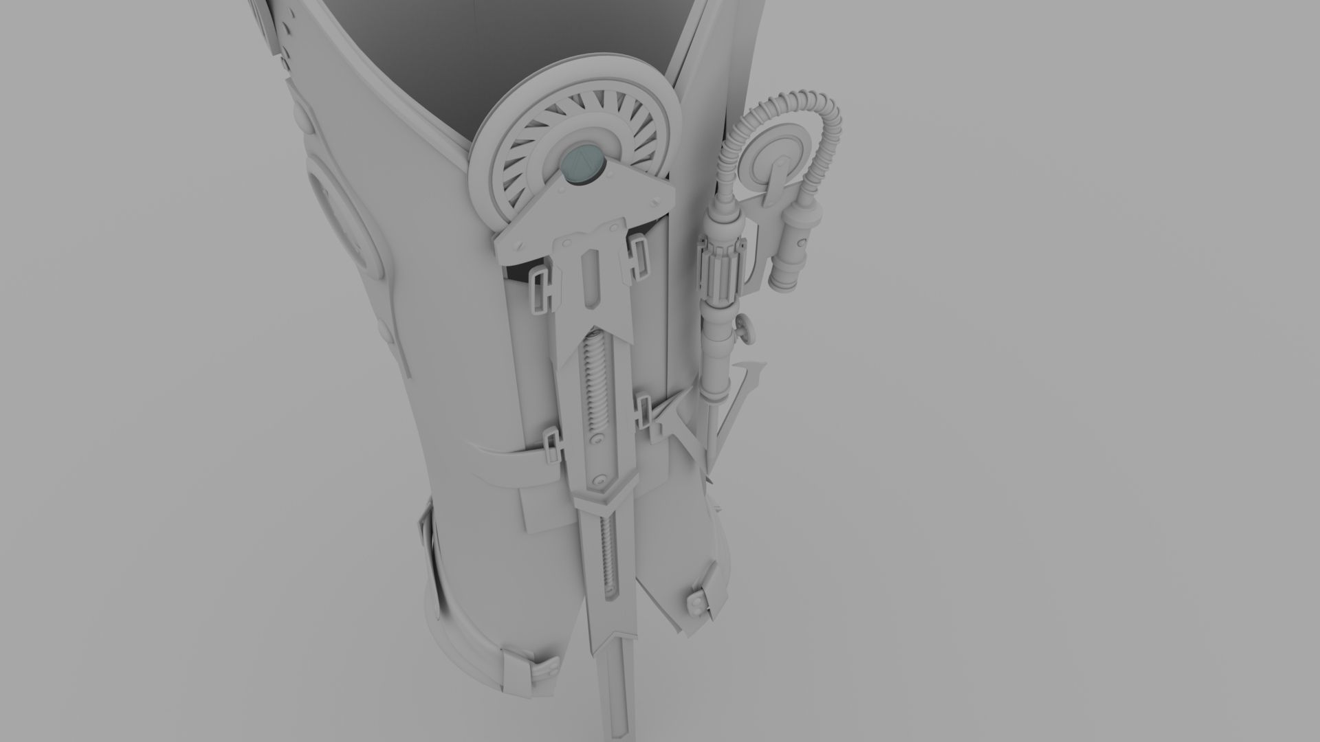 Assassins Creed Hidden Blade  Low-poly 3D model_1