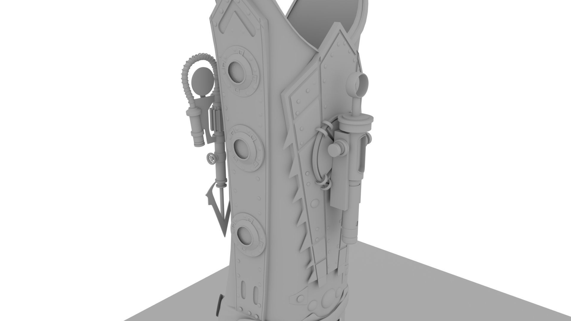 Assassins Creed Hidden Blade  Low-poly 3D model_3