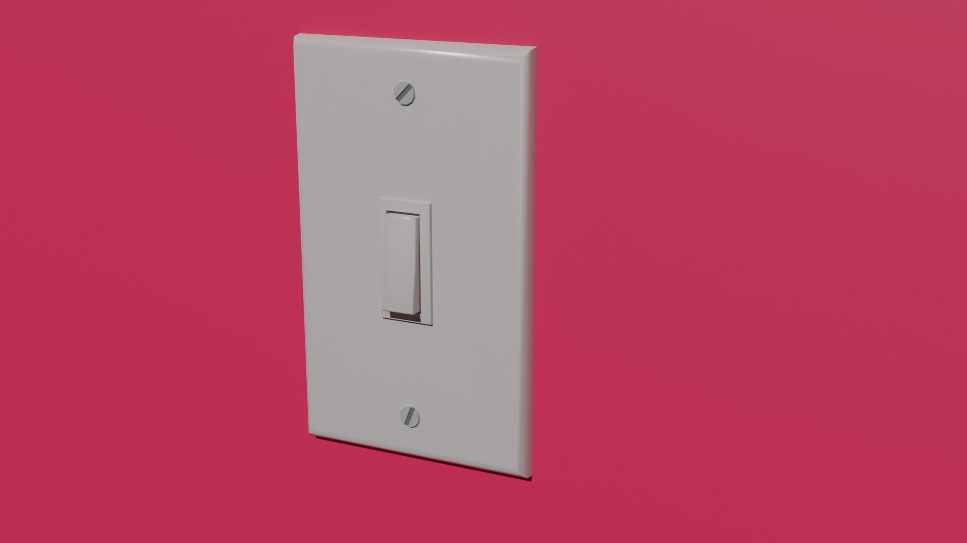 Light Switch 4 type of texture Low-poly 3D model_2