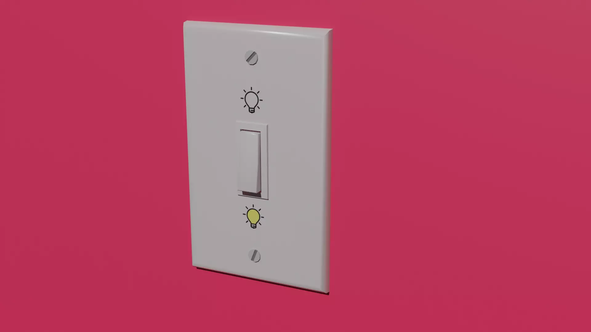 Light Switch 4 type of texture Low-poly 3D model_0