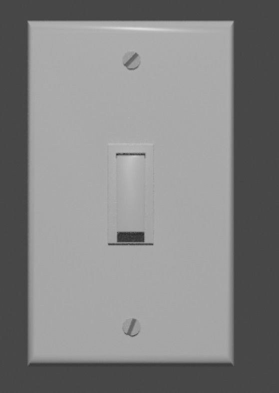 Light Switch 4 type of texture Low-poly 3D model_6