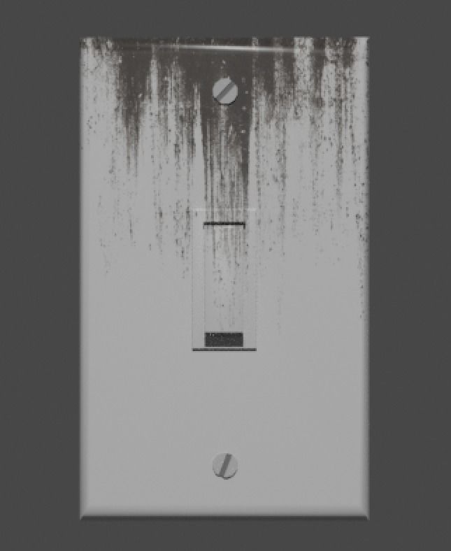 Light Switch 4 type of texture Low-poly 3D model_8