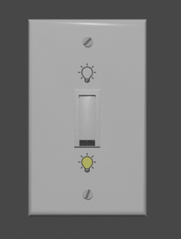 Light Switch 4 type of texture Low-poly 3D model_7