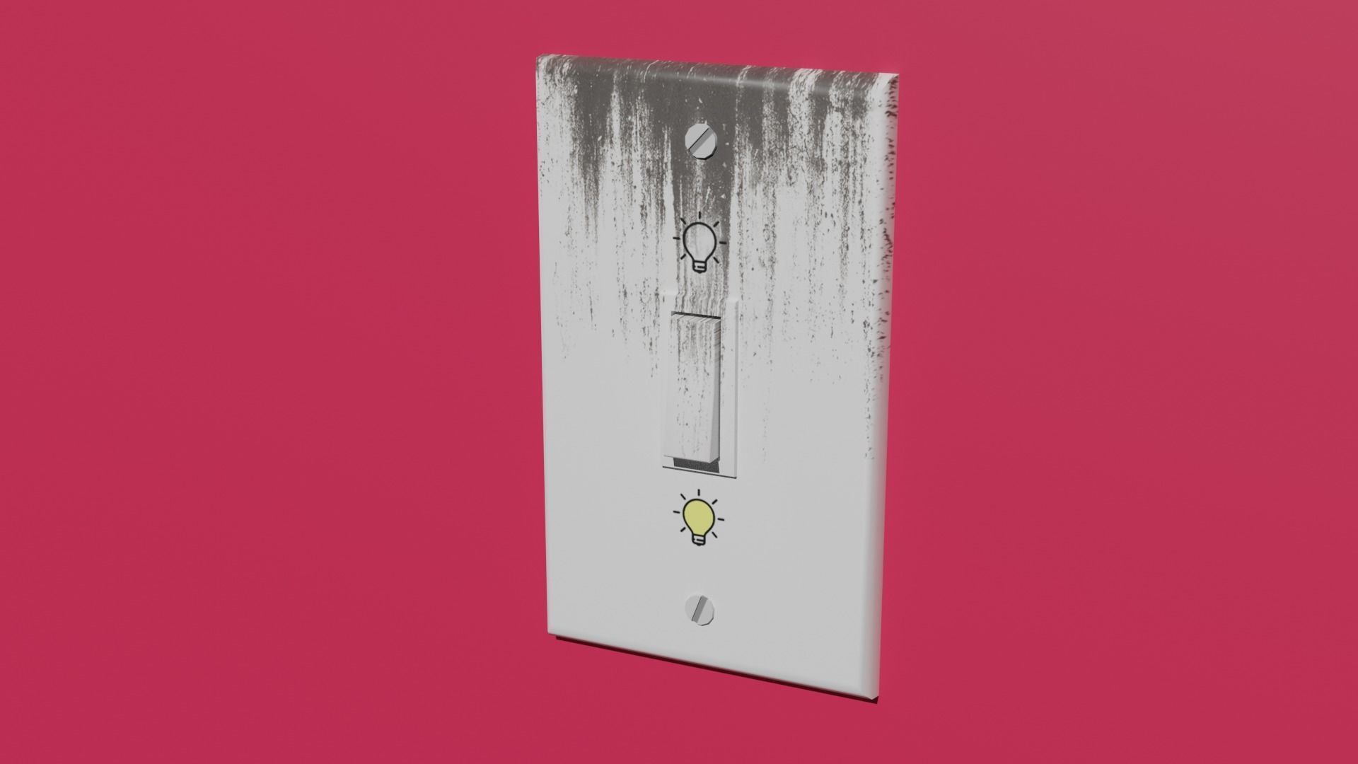 Light Switch 4 type of texture Low-poly 3D model_4