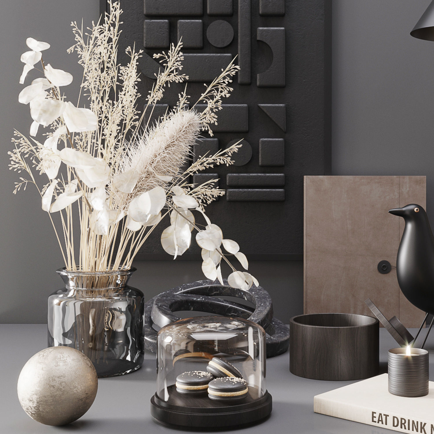 Black modern set 3D model_14