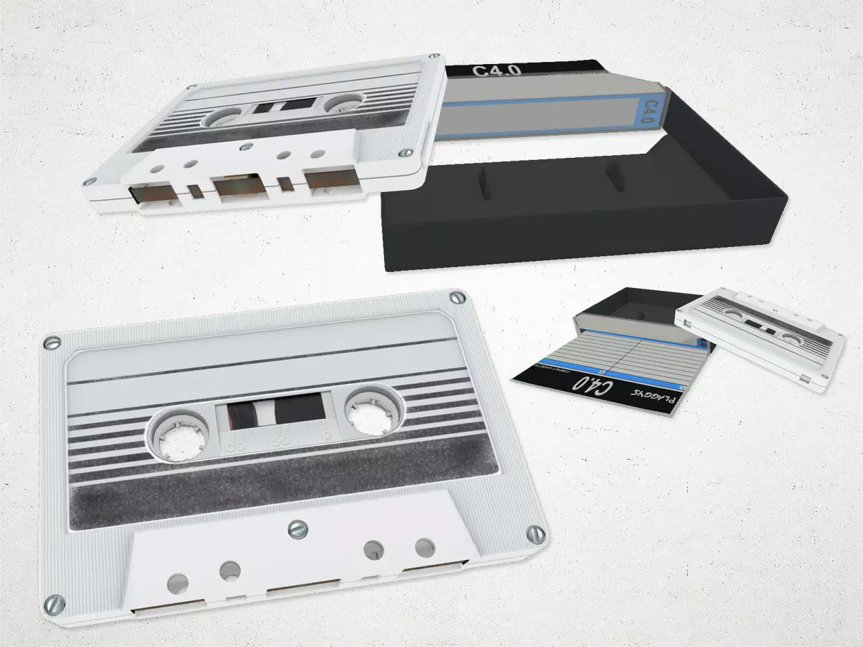 Tape - Music Cassette Low-poly 3D model