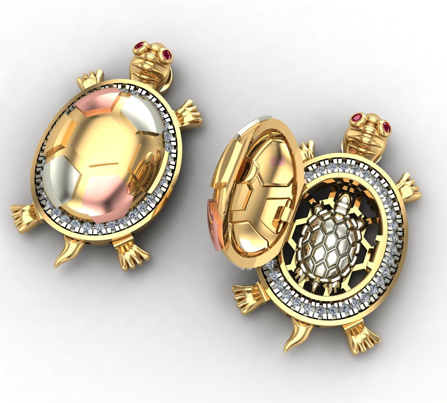 Turtle Pendant 3D print model_1