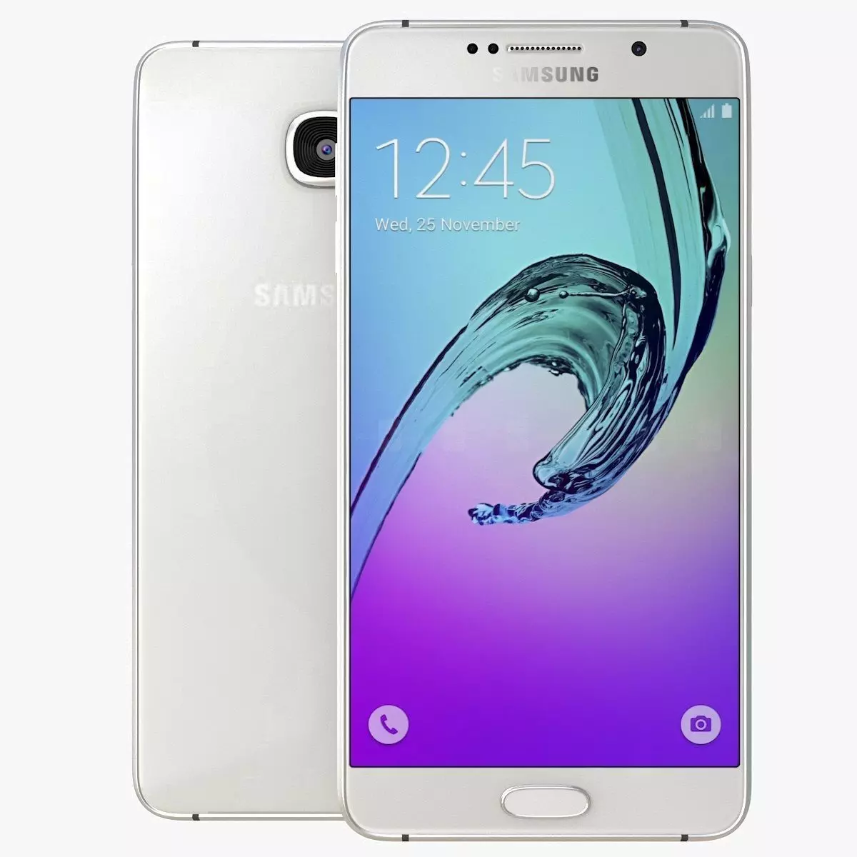 Samsung Galaxy A7 2016 white 3D model_0