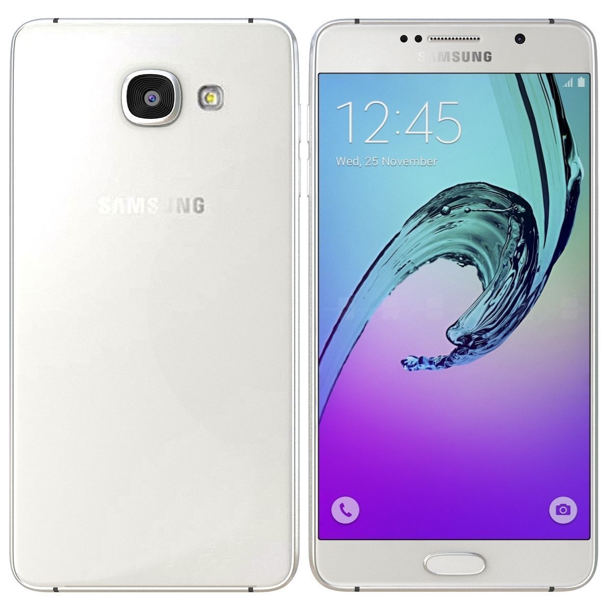 Samsung Galaxy A7 2016 white 3D model_2