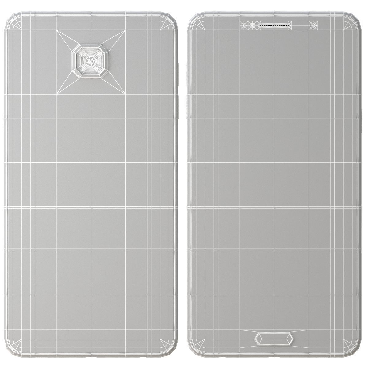 Samsung Galaxy A7 2016 white 3D model_9