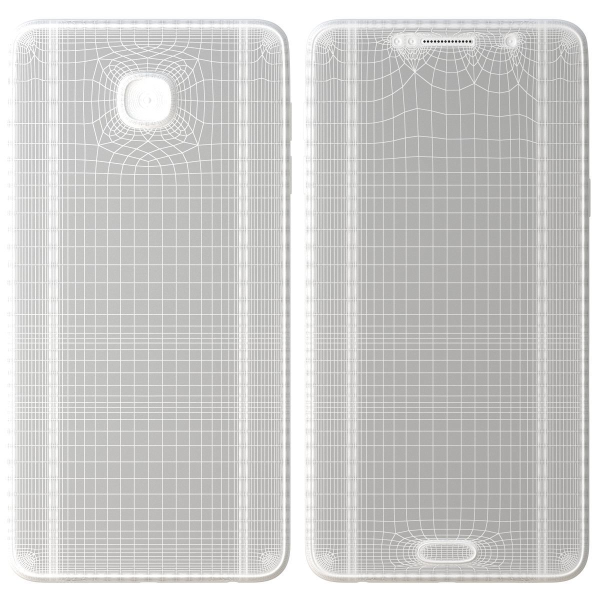 Samsung Galaxy A7 2016 white 3D model_11