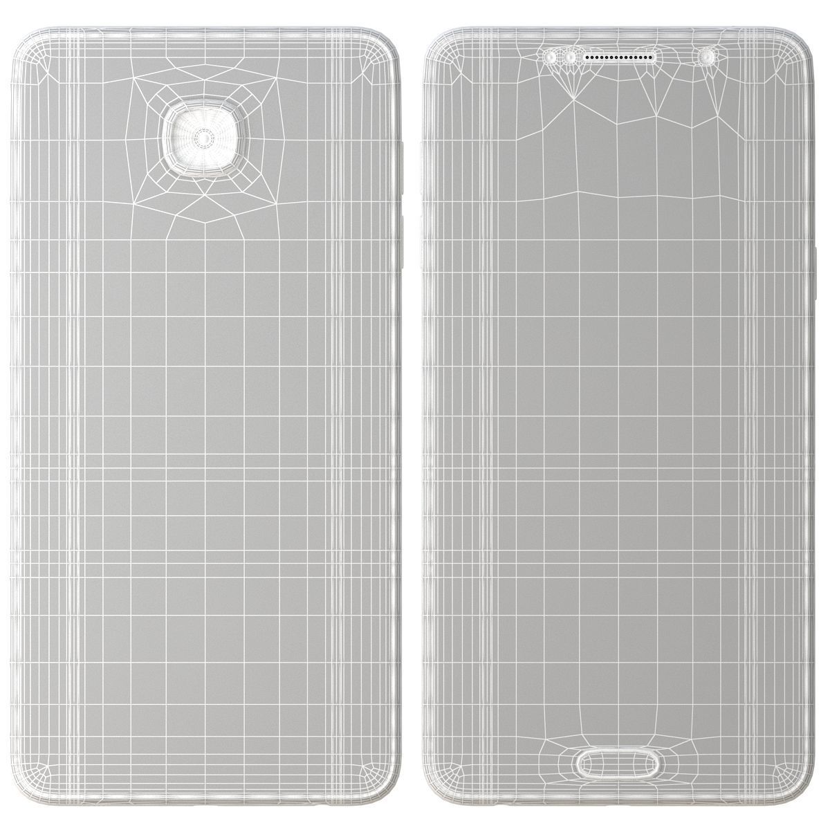 Samsung Galaxy A7 2016 white 3D model_10