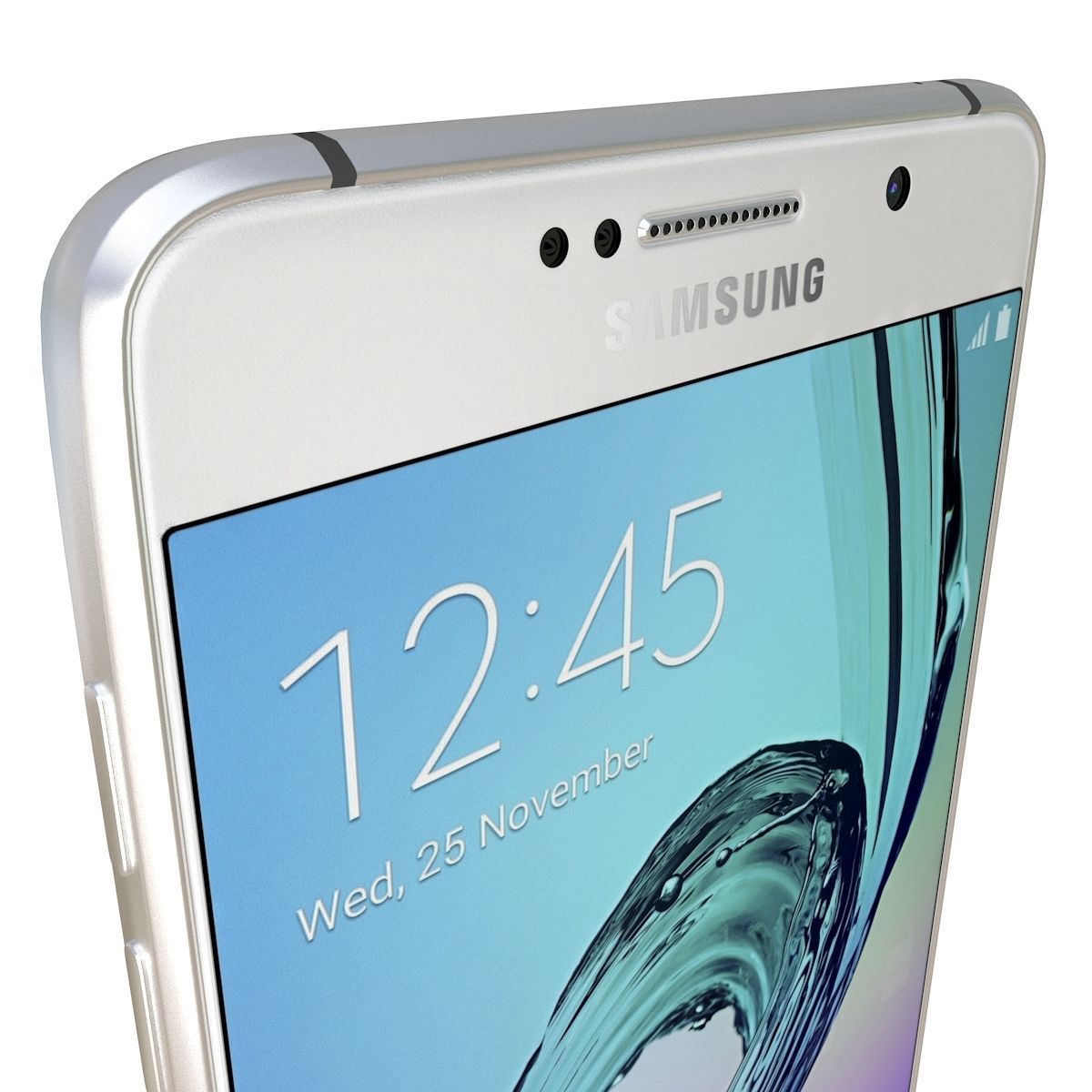 Samsung Galaxy A7 2016 white 3D model_8
