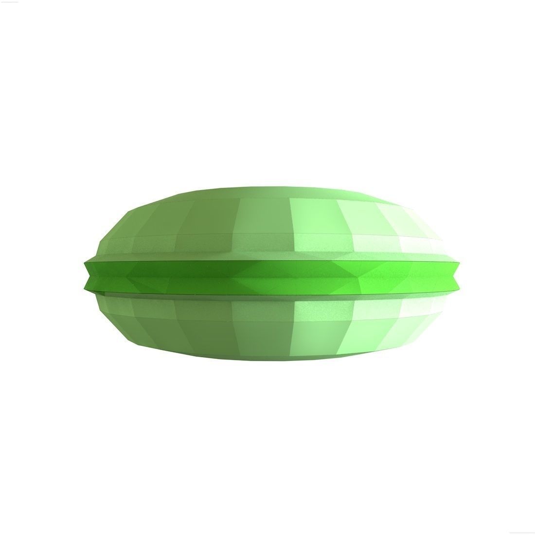 Lowpoly macaron plastic disk 3D model_3