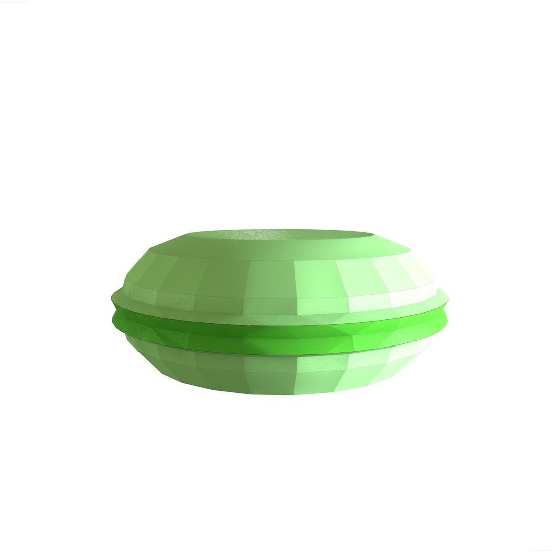 Lowpoly macaron plastic disk 3D model_2