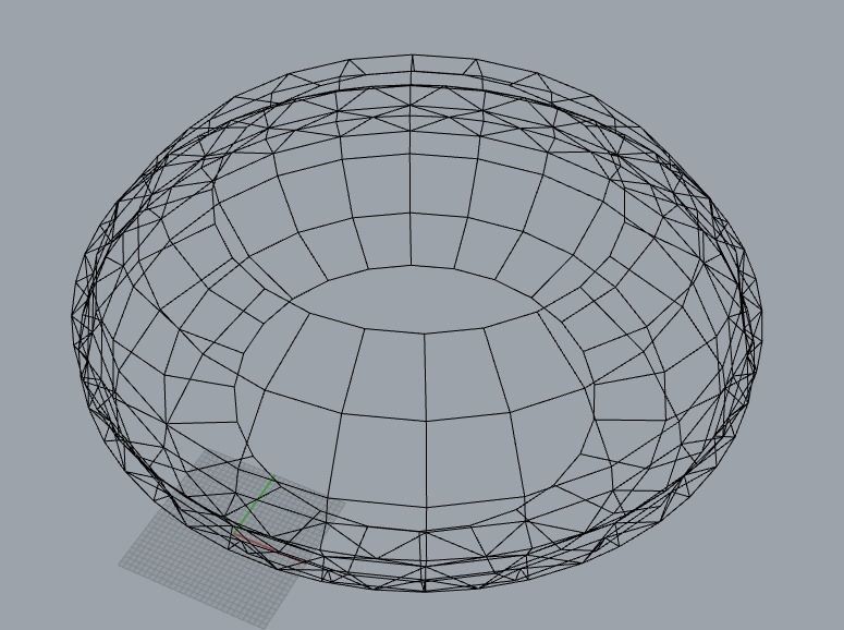 Lowpoly macaron plastic disk 3D model_4