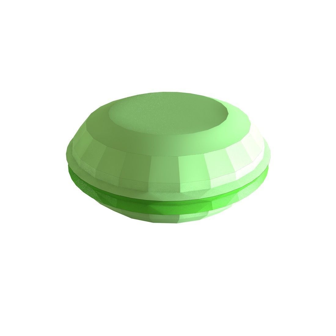 Lowpoly macaron plastic disk 3D model_1