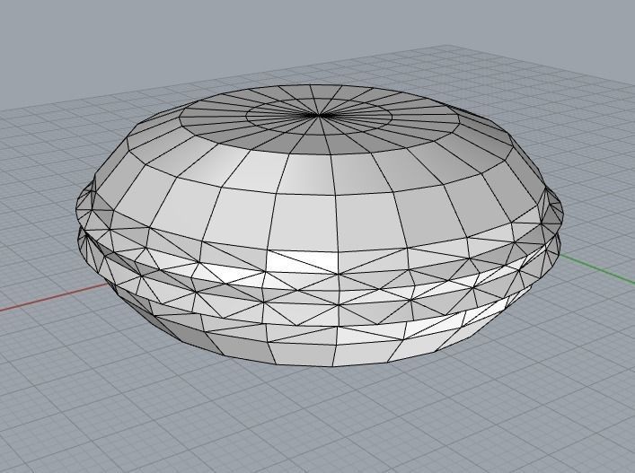 Lowpoly macaron plastic disk 3D model_5