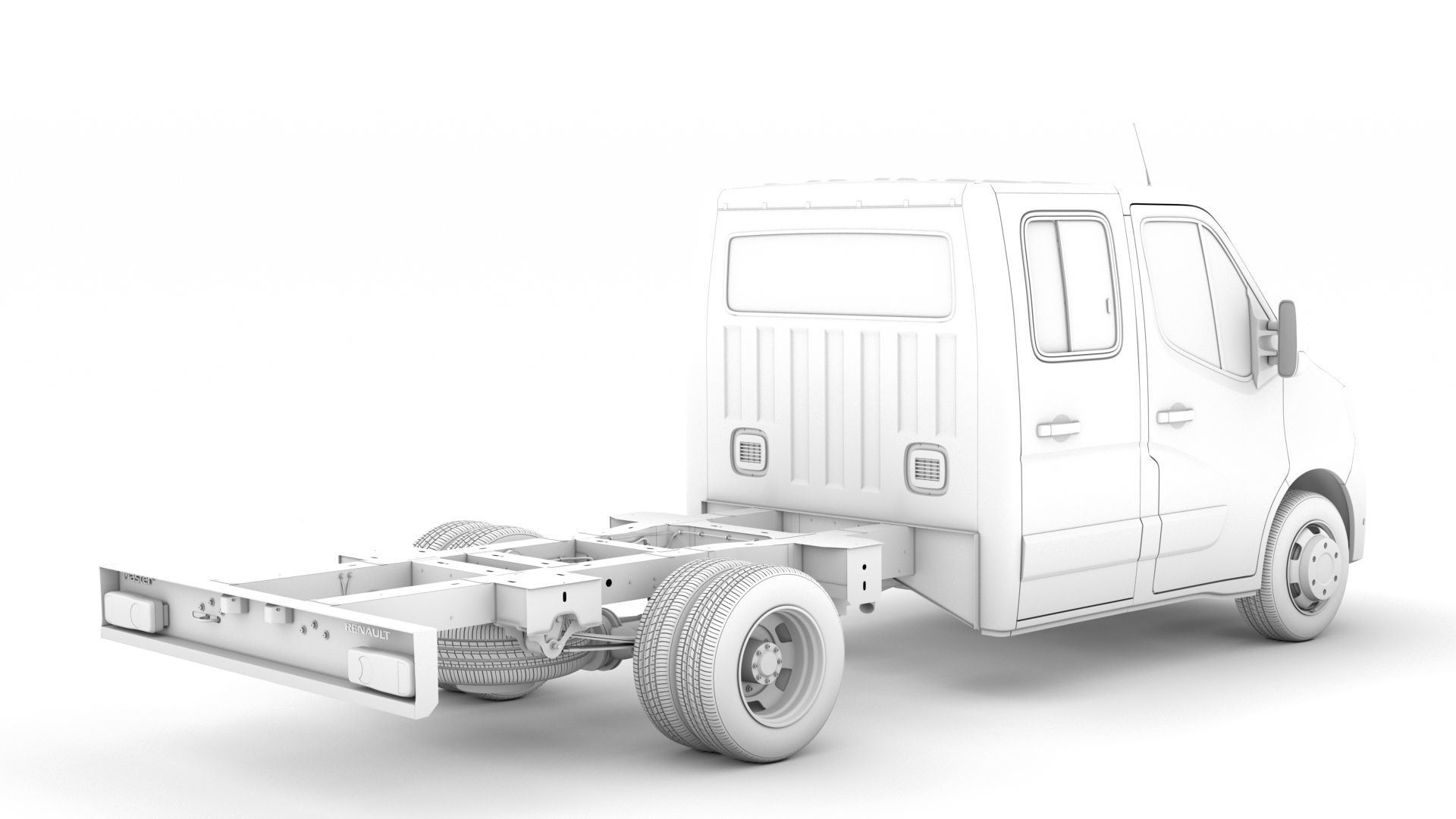 Renault Master CrewCab DW E20 Chassis 2020 3D model_16