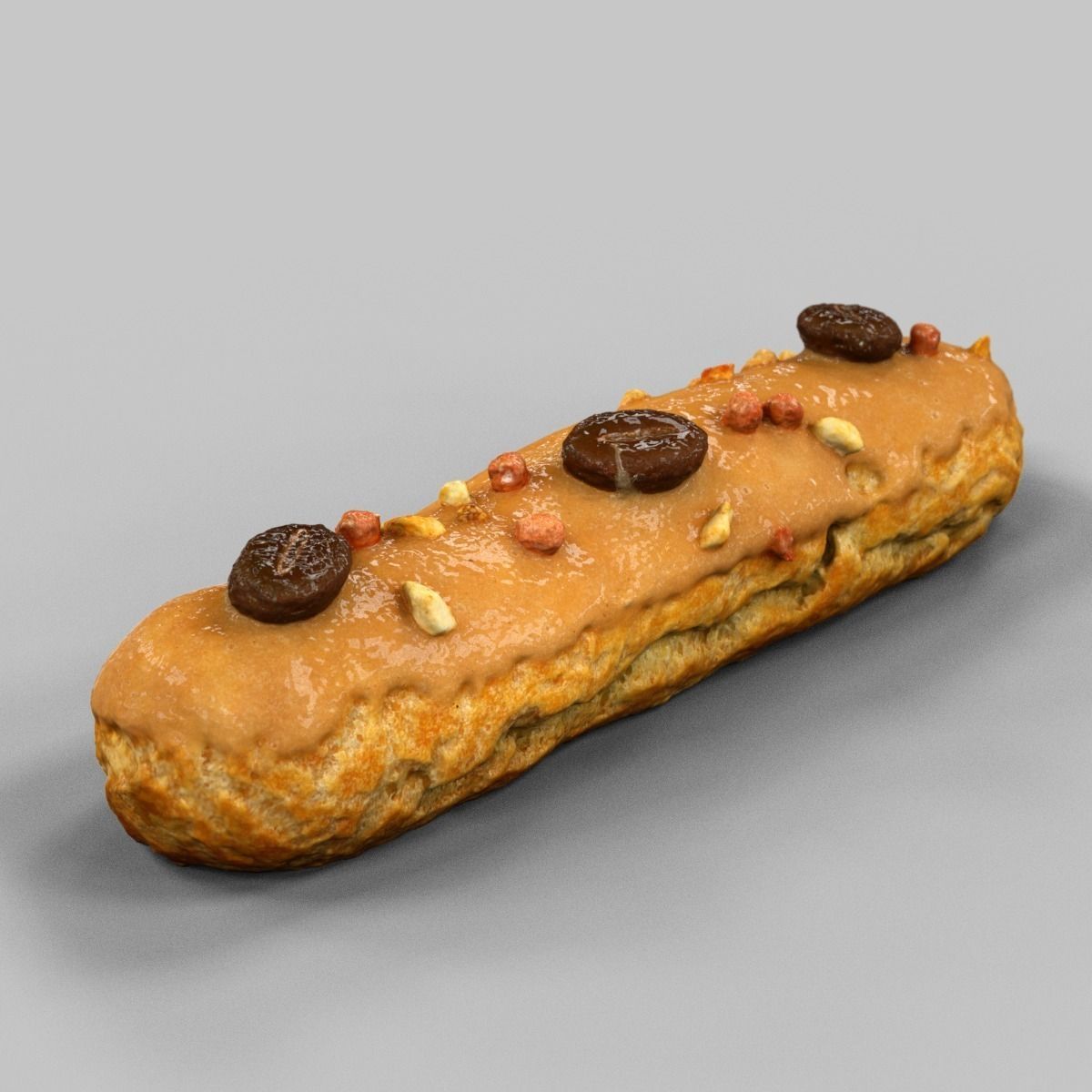 Eclair Mocca Low-poly 3D model_0