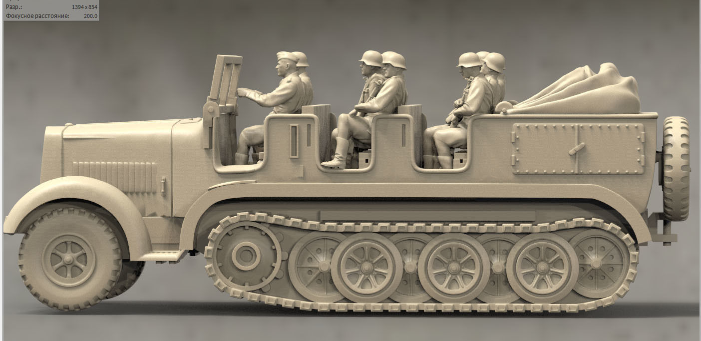 sd kfz 7 1  3D print model_2