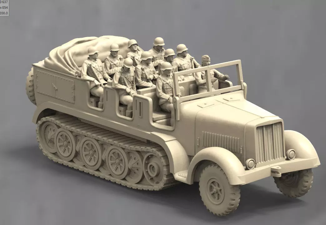 sd kfz 7 1  3D print model_0