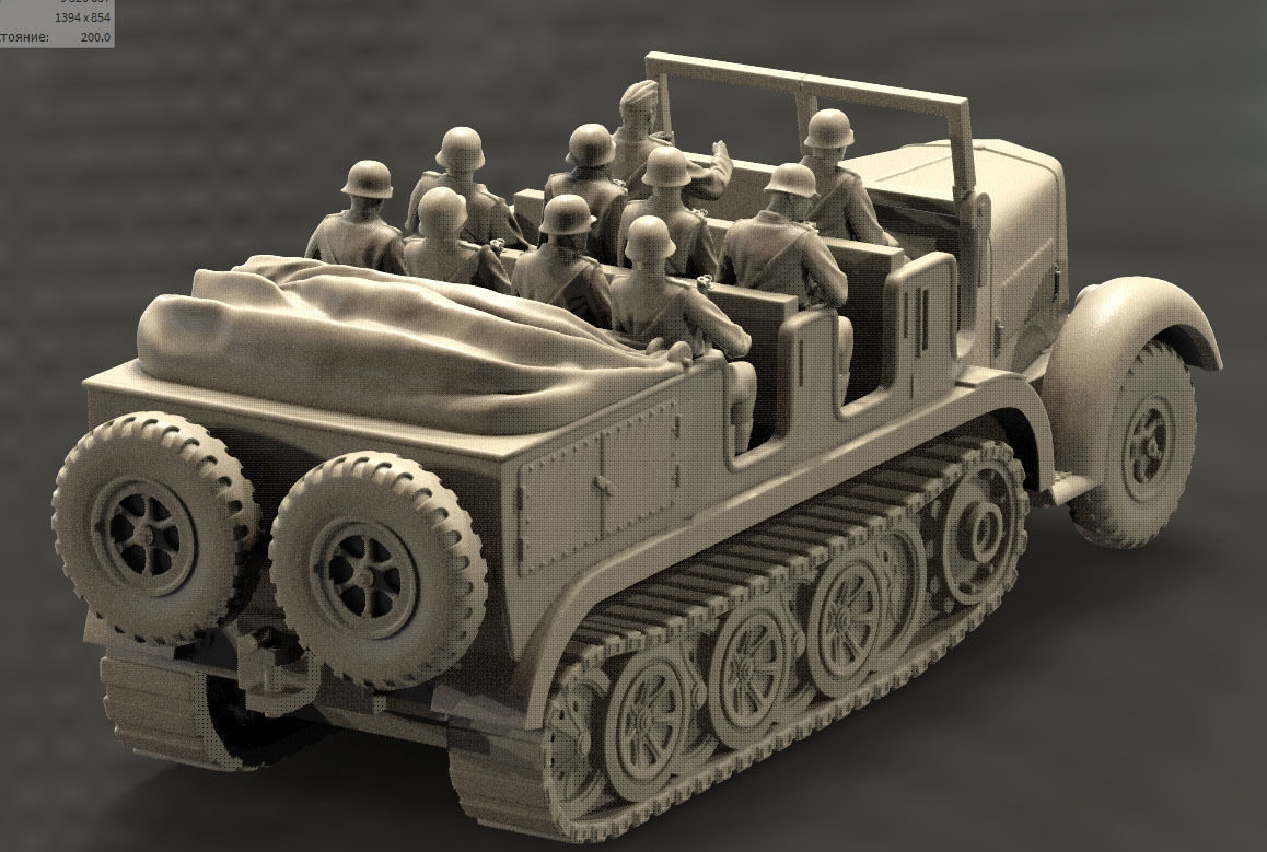 sd kfz 7 1  3D print model_4