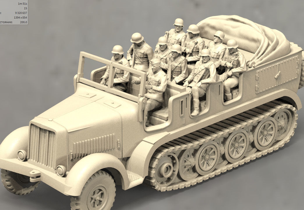 sd kfz 7 1  3D print model_3